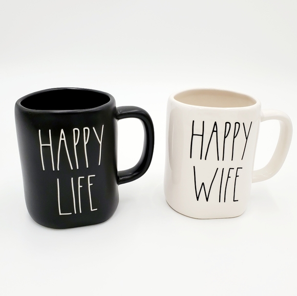 Rae Dunn Other - RAE DUNN Happy Wife Happy Life Coffee/Tea Mug Set